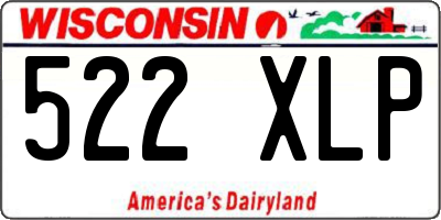 WI license plate 522XLP