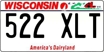 WI license plate 522XLT