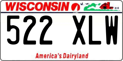 WI license plate 522XLW