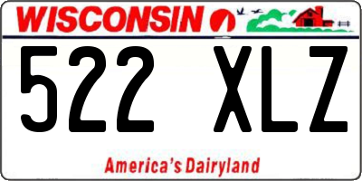 WI license plate 522XLZ