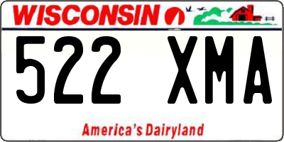 WI license plate 522XMA