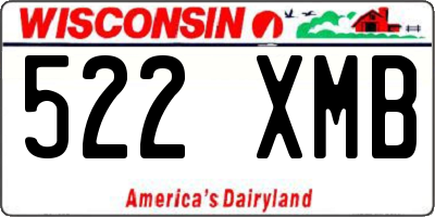 WI license plate 522XMB