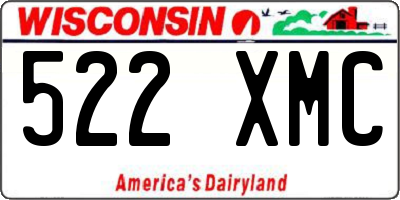 WI license plate 522XMC