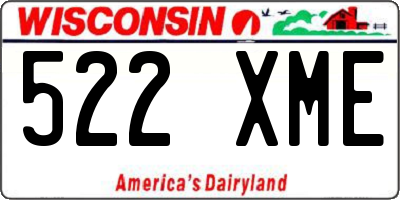 WI license plate 522XME