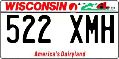 WI license plate 522XMH