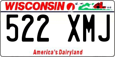 WI license plate 522XMJ
