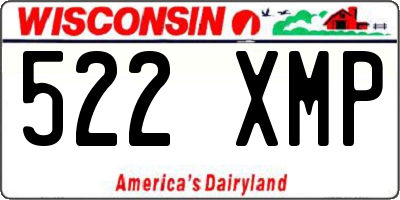 WI license plate 522XMP