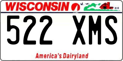 WI license plate 522XMS