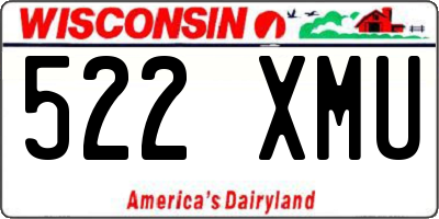 WI license plate 522XMU