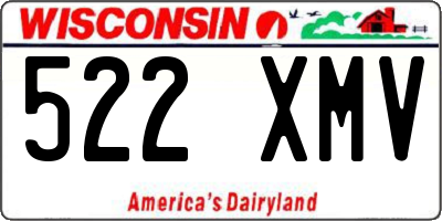 WI license plate 522XMV