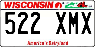 WI license plate 522XMX