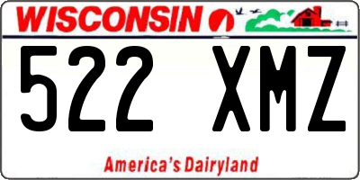 WI license plate 522XMZ