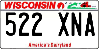WI license plate 522XNA