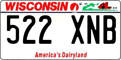 WI license plate 522XNB