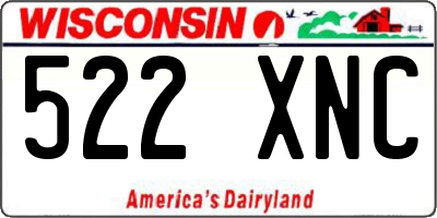 WI license plate 522XNC