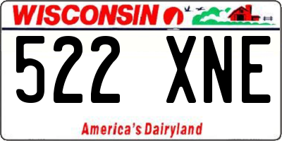 WI license plate 522XNE