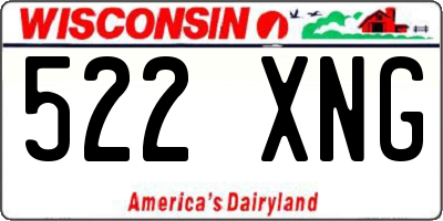 WI license plate 522XNG
