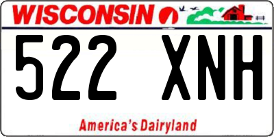 WI license plate 522XNH