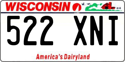 WI license plate 522XNI