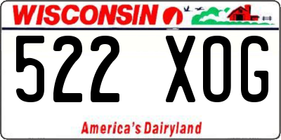 WI license plate 522XOG