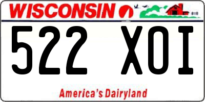 WI license plate 522XOI