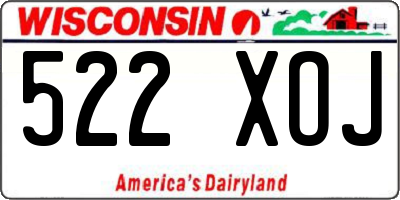 WI license plate 522XOJ