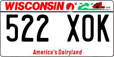 WI license plate 522XOK