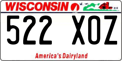 WI license plate 522XOZ