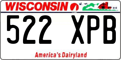 WI license plate 522XPB