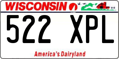 WI license plate 522XPL