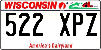WI license plate 522XPZ