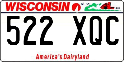 WI license plate 522XQC
