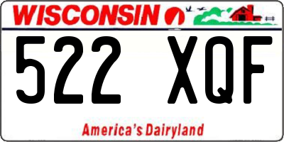 WI license plate 522XQF
