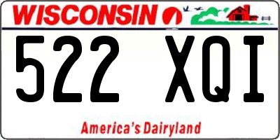 WI license plate 522XQI