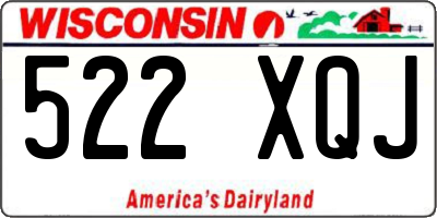 WI license plate 522XQJ