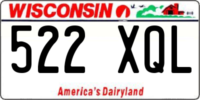 WI license plate 522XQL