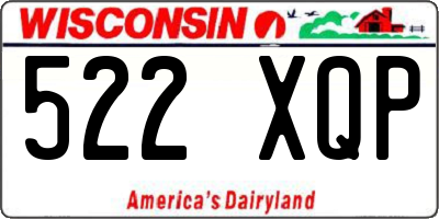 WI license plate 522XQP