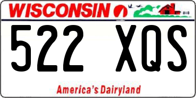 WI license plate 522XQS