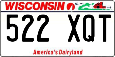WI license plate 522XQT