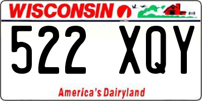 WI license plate 522XQY