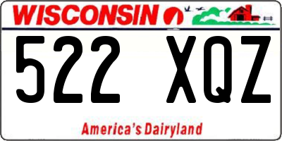 WI license plate 522XQZ