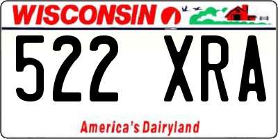 WI license plate 522XRA