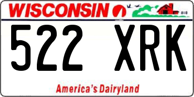 WI license plate 522XRK