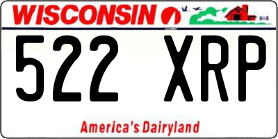 WI license plate 522XRP