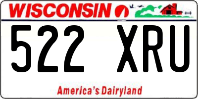 WI license plate 522XRU