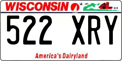WI license plate 522XRY