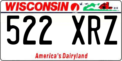 WI license plate 522XRZ