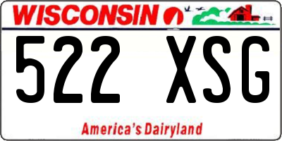 WI license plate 522XSG