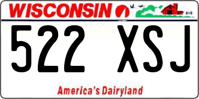 WI license plate 522XSJ