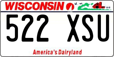 WI license plate 522XSU